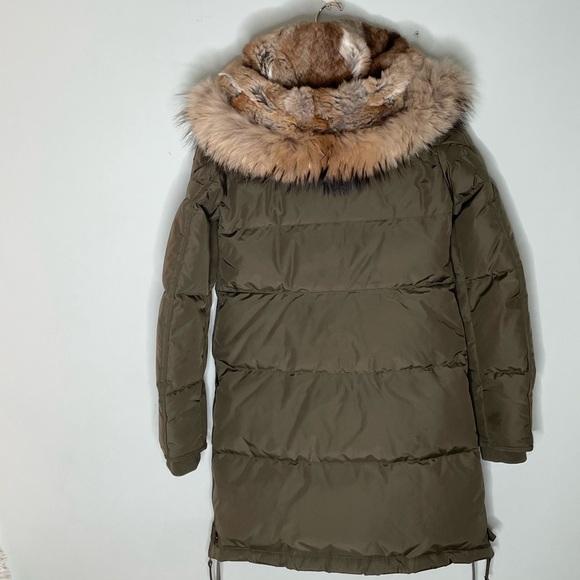 PARAJUMPERS WOMEN'S LONG BEAR DOWN JACKET PARKA INSULATED FUR HOOD -Olive Green - Picture 4 of 13